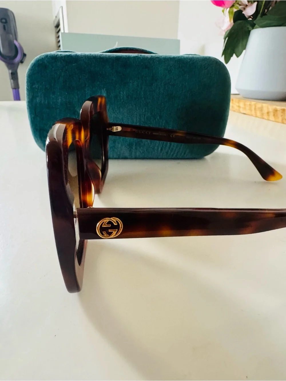 Gucci Oversized Square Brown Sunglasses
